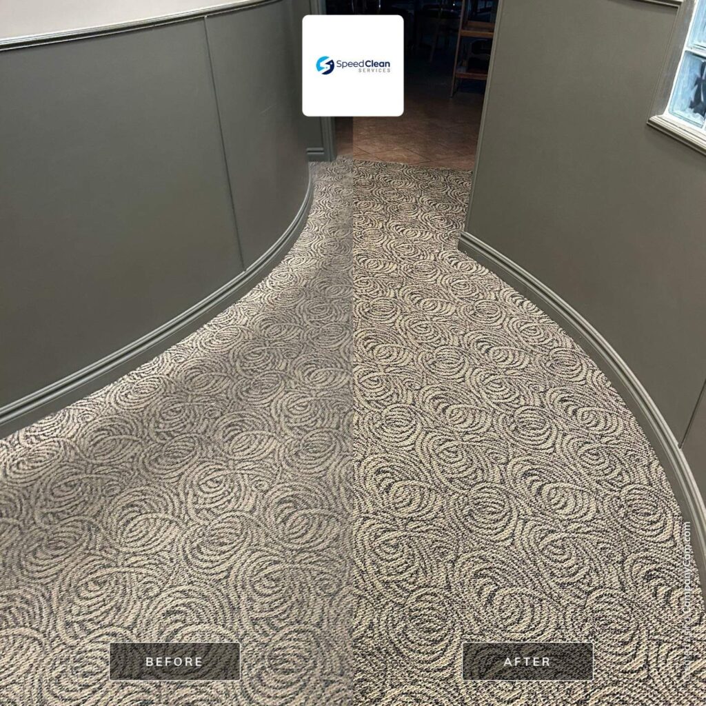 Image of before and after carpet cleaning Clinton Township MI